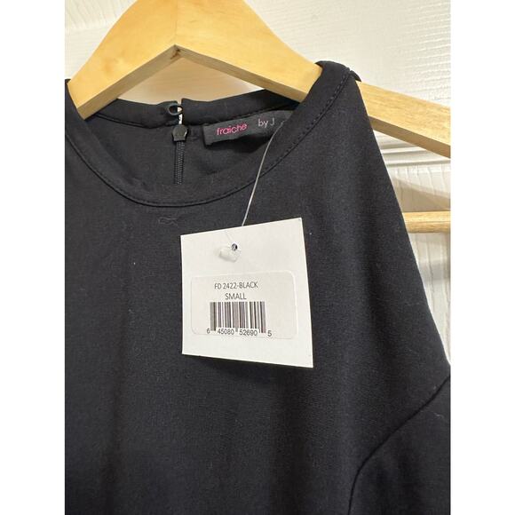 Fraiche by J fit & flare skater black dress size Small NEW - Picture 4 of 6